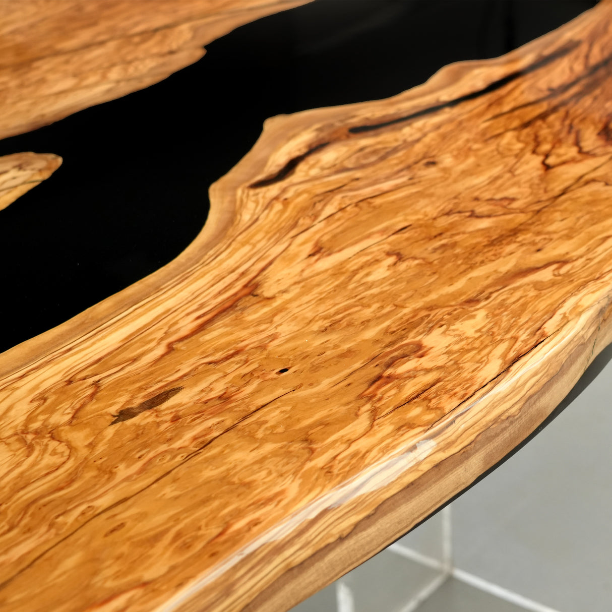 Elite Olive Wood & Black Resin Conference & Office & Dining Table ECT-203