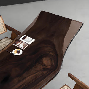 Elite Walnut Live Edge Clear Epoxy Table 38.58"Wx90.55"L, EIT-31