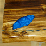 Elite Custom Solid Walnut Dining Room Table with Blue Resin ECT-91