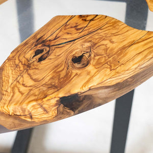 Elite Natural Fragment Design Olive Wood & Clear Epoxy Round Table  ECT-132