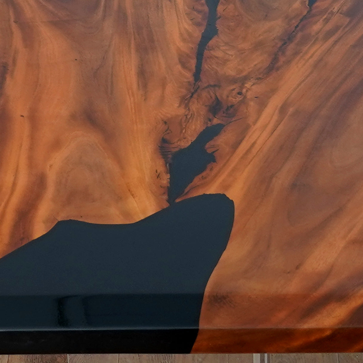Elite Custom Walnut Wood with Black Epoxy River Dining & Conference Table ECT-98