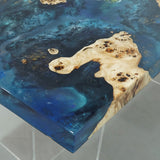 Elite Poplar Wood with Stellar Abyss Roam Epoxy Resin Dining Table ECT-128