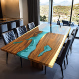 Kitchen Epoxy Resin River Table