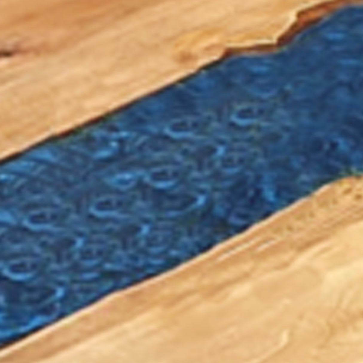 Custom Airy Blue Epoxy Resin Dining Table