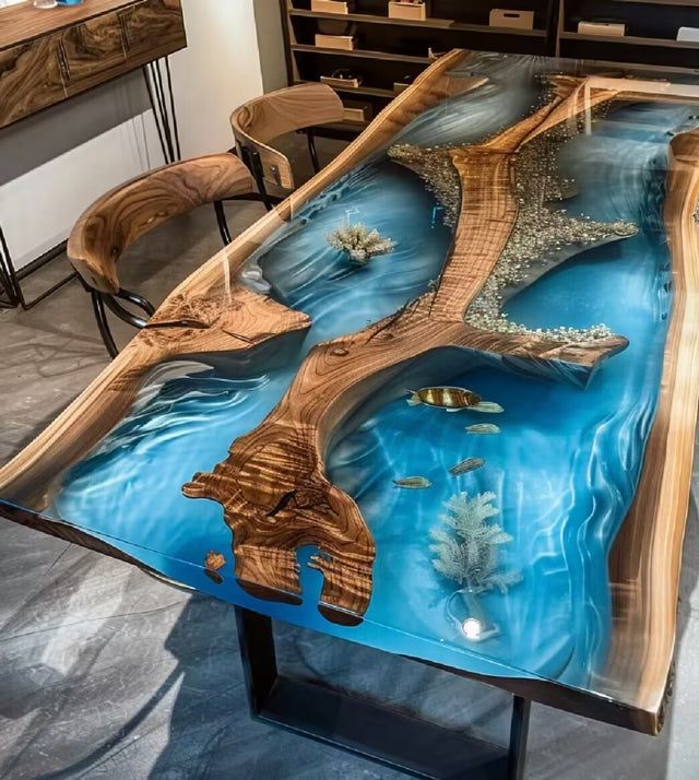 Blue Epoxy Tables, Conference Tables