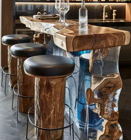 Custom Epoxy River Bar Tables