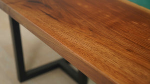 In-Stock Walnut Peacock Blue Epoxy Resin Table 42.1" × 96.1"