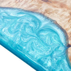 Elite Custom Premium Poplar Peacock Blue Epoxy Dining Table ECT-101