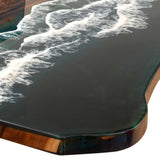 Elite Black Walnut with Tempestuous Seas Epoxy Resin Dining & Conference & Office Table ECT-102