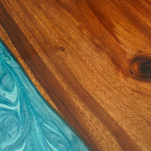 Elite Custom Unique Walnut Sleek Wood Live Edge Epoxy Conference Table ECT-105