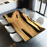 Elite Custom Refined Black Walnut Epoxy Home Office Table ECT-106