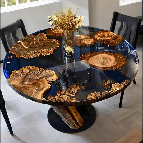 Elite Custom Cunninghamia Sapphire Resin Coffee Table ECT-11