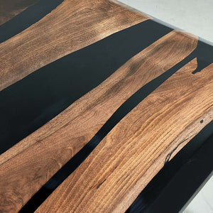 Elite Custom Black Walnut Resin Table for Dining & Office & Conference ECT-114