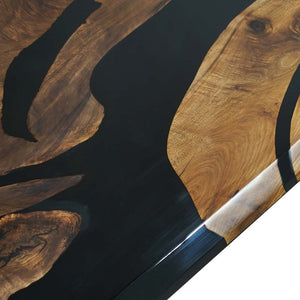 Elite Custom Black Walnut Resin Table for Dining & Office & Conference ECT-114