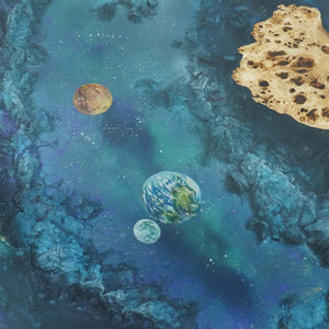 Elite Poplar Wood with Stellar Abyss Roam Epoxy Resin Dining Table ECT-128