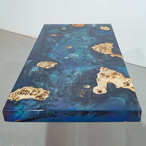Elite Poplar Wood with Stellar Abyss Roam Epoxy Resin Dining Table ECT-128