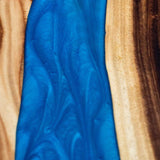 Elite Walnut & Blue Epoxy River Round Table ECT-134