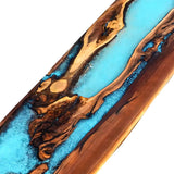 Elite Natural Walnut Wood & Blue River Epoxy Resin Dining Console Tables & Counter and Bar Tables & TV Tables  ECT-151