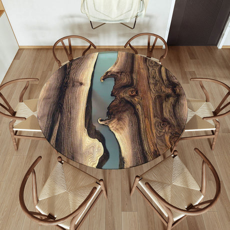 Elite Custom Black Walnut Round Epoxy Coffee Table ECT-16