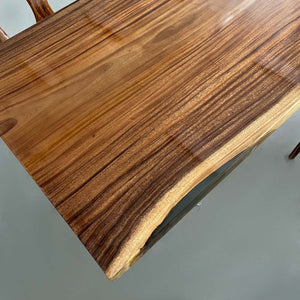 Elite Black Walnut & Black - Gray Epoxy Resin Filled Gaps Dining Table ECT-161