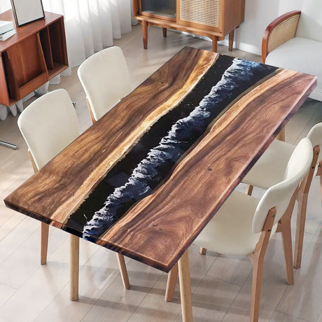 Elite Custom Black Epoxy Resin Conference Table ECT-18