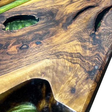 ECT-230 walnut resin dining table