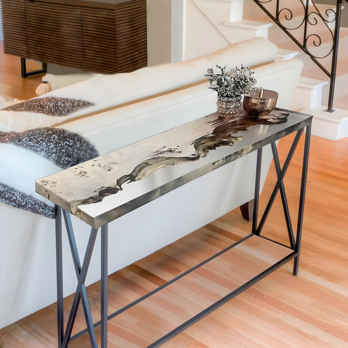 Custom Clear Epoxy Counter and Bar Table ECT-26