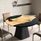 Custom Elite Olive Wood Black Epoxy Resin Coffee Table ECT-29