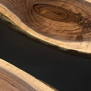 Elite Custom Walnut Black Epoxy Square Coffee Table ECT-31