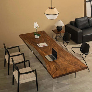 Elite Custom Walnut Epoxy Resin Conference Table ECT-32