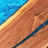 Elite Custom Live Edge Walnut Blue Epoxy Resin Dining Table ECT-48