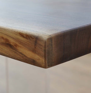 Custom Gray Epoxy Resin Black Walnut Wood River Table ECT-56