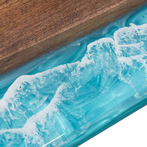 Elite Modern Rustic Design Handmade Black Walnut Epoxy Resin Table ECT-60