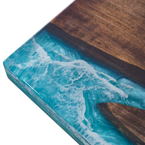 Elite Modern Rustic Design Handmade Black Walnut Epoxy Resin Table ECT-60