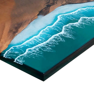 Elite Custom Walnut Blue Ocean Epoxy Dining Table ECT-66