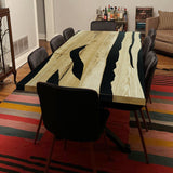 Elite Custom Ash Wood and Black Resin Conference & Office Table ECT-85
