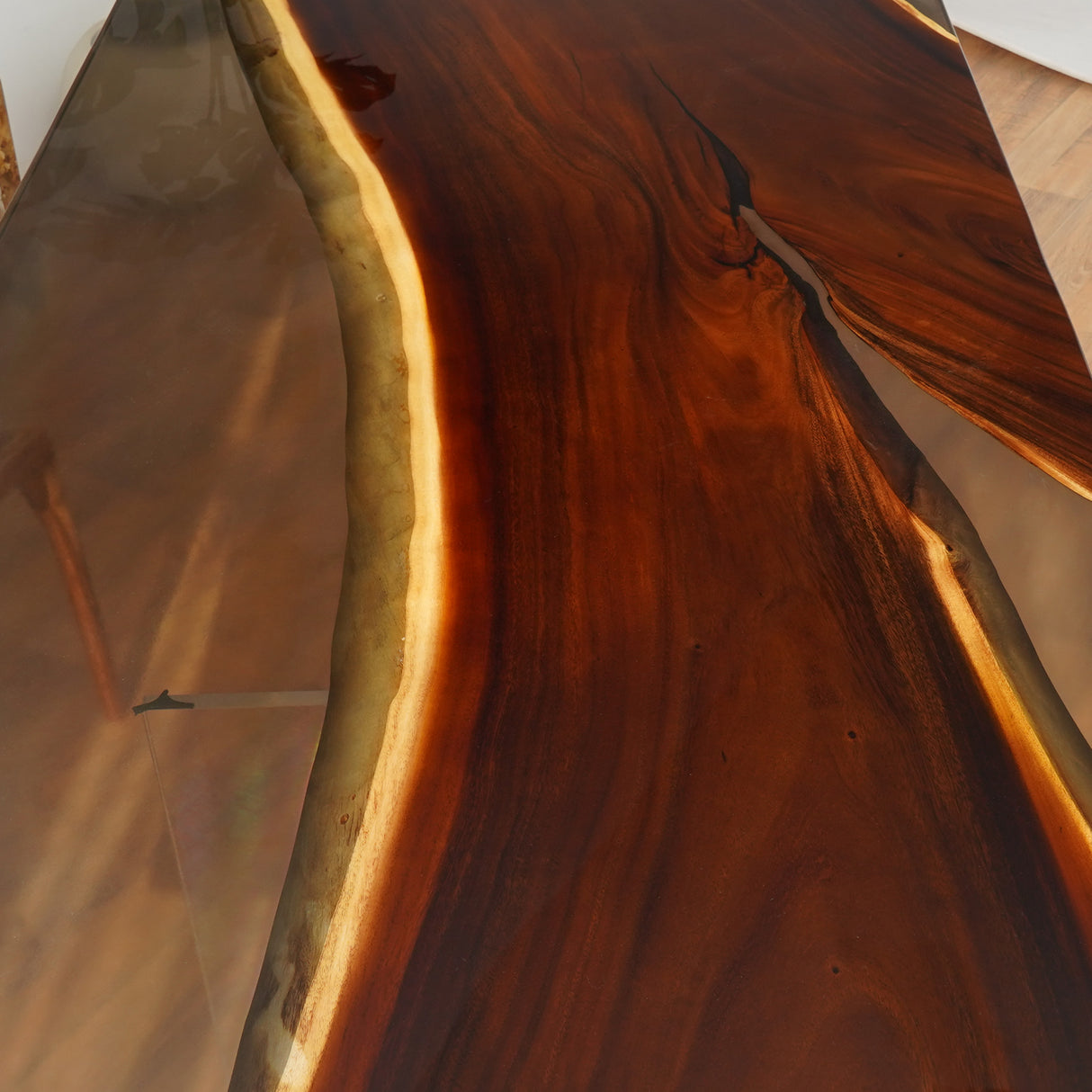 Elite Custom Walnut Wood Conference Epoxy Resin Table ECT-84