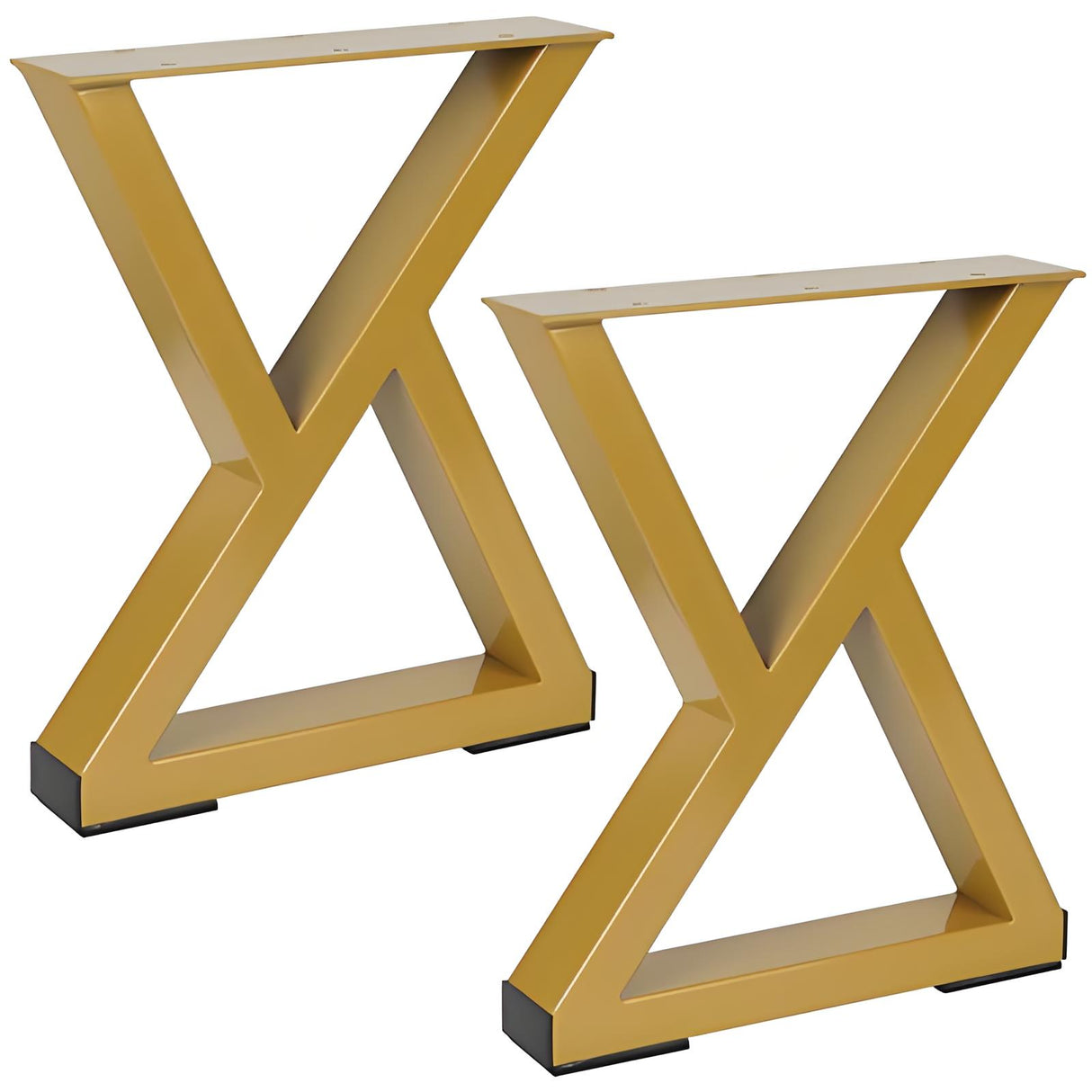 Gold Metal Table Leg/ Table Bases Z-shape Heavy-Duty One Pair ETL-01