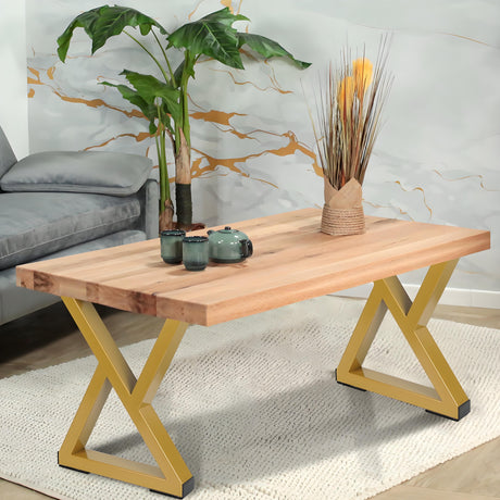 Gold Metal Table Leg/ Table Bases Z-shape Heavy-Duty One Pair ETL-01