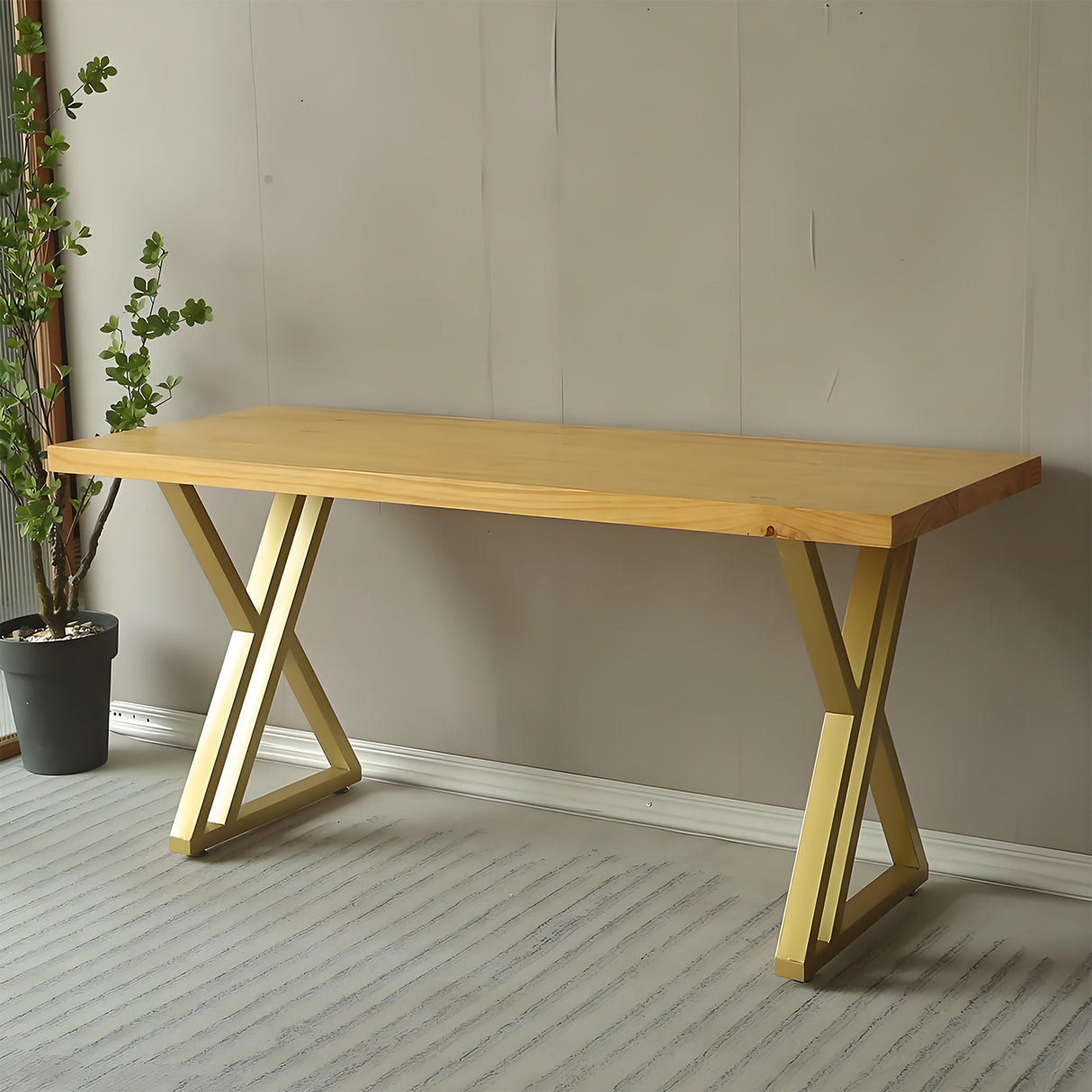 Gold Metal Table Legs Y-shape Heavy-Duty One Pair ETL-06