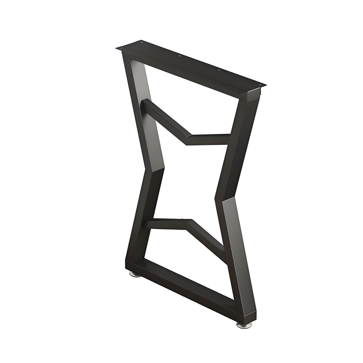 Black Metal Table Legs V-shape Heavy-Duty One Pair ETL-09