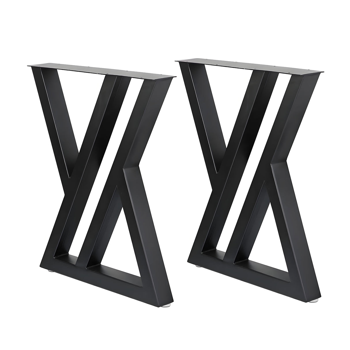 Black Metal Table Legs Y-shape Heavy-Duty One Pair ETL-11
