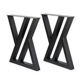 Black Metal Table Legs Y-shape Heavy-Duty One Pair ETL-11