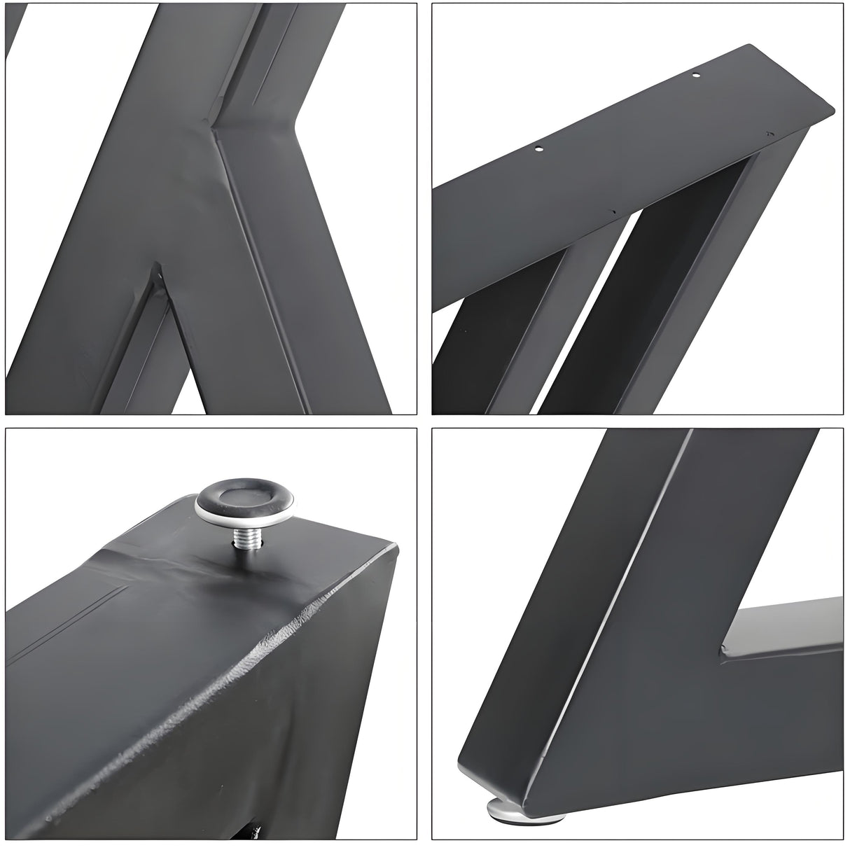 Black Metal Table Legs Y-shape Heavy-Duty One Pair ETL-11