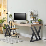 Black Metal Table Legs Y-shape Heavy-Duty One Pair ETL-11
