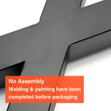 Black Metal Table Legs X-shape Heavy-Duty One Pair ETL-15