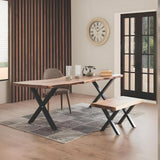 Black Metal Table Legs X-shape Heavy-Duty One Pair ETL-15