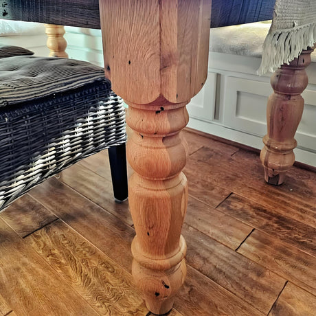 Amish-Crafted Solid Wood Farmhouse Table Legs – Handmade Durability ETL-22
