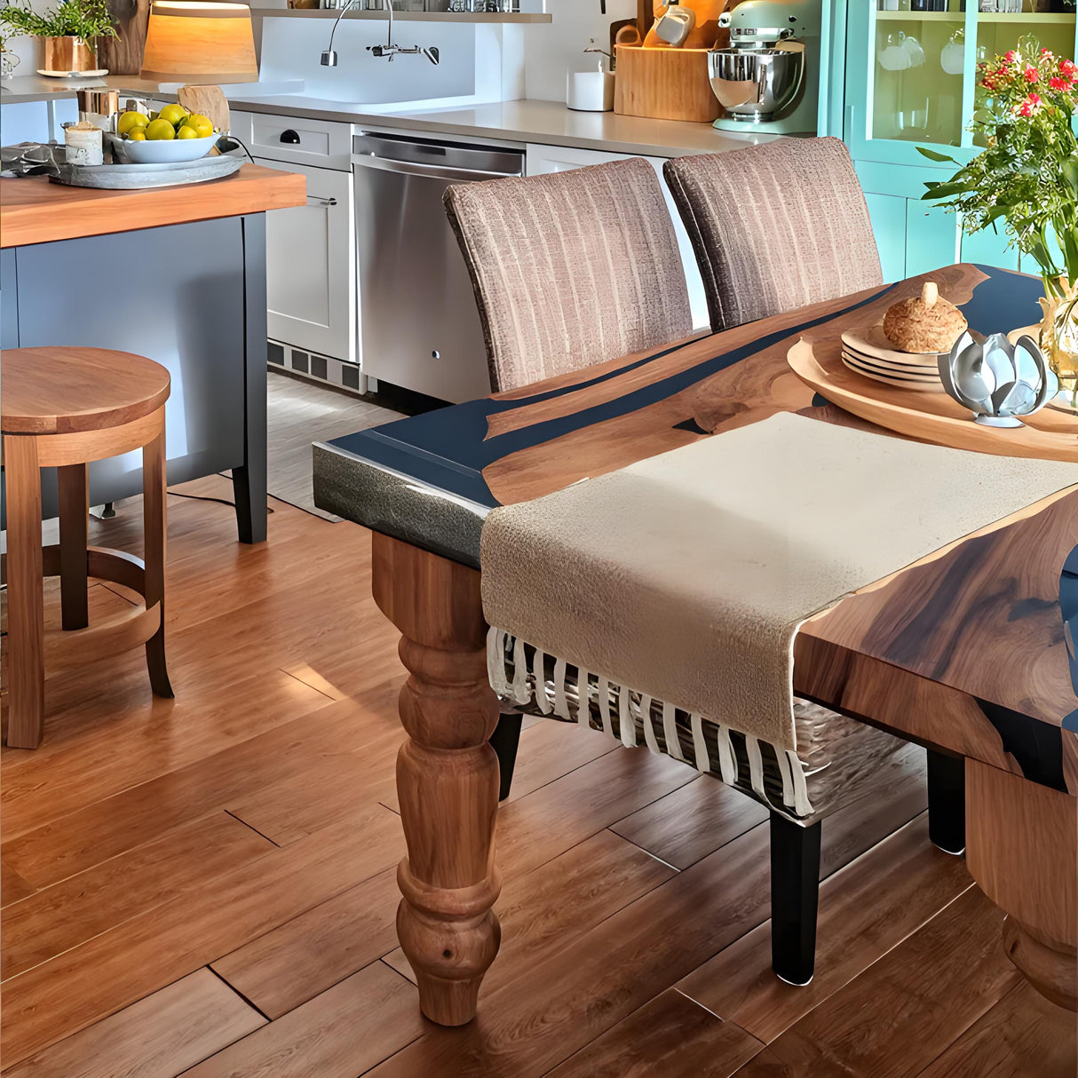 Amish-Crafted Solid Wood Farmhouse Table Legs – Handmade Durability ETL-22