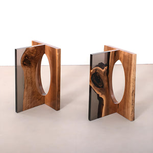 Wood Epoxy Table Legs/Table Base One-Pair ETL-23